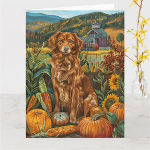 Carte Chien Toller de Nouvelle-Écosse Action de grâce d'