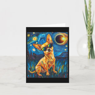 Carte Chien total Eclipse Solaire Chihuahua