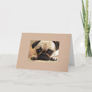 Carte Chien triste vous manquant