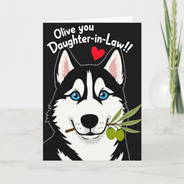 Carte Chien vous aime belle-fille (Devant)