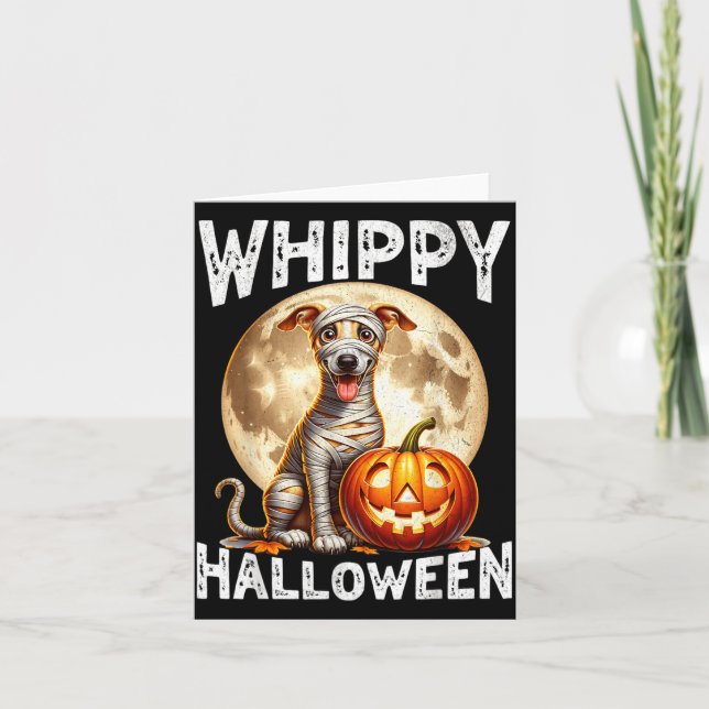 Carte Chien Whippet Halloween (Devant)