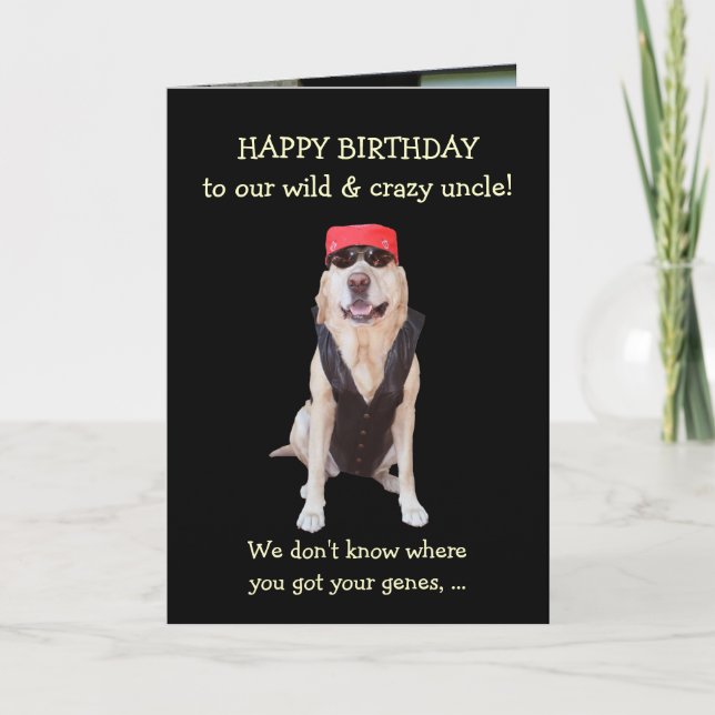 Carte Chiens amusants personnalisables Rebel Homme Anniv (Devant)