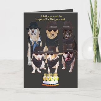 Carte Chiens amusants Risque d'incendie Anniversaire