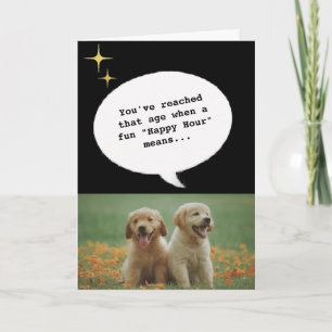 Carte Chiens branchés Bonne heure Vieille Anniversaire d