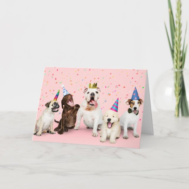 Carte Chiens d'anniversaire (Devant)