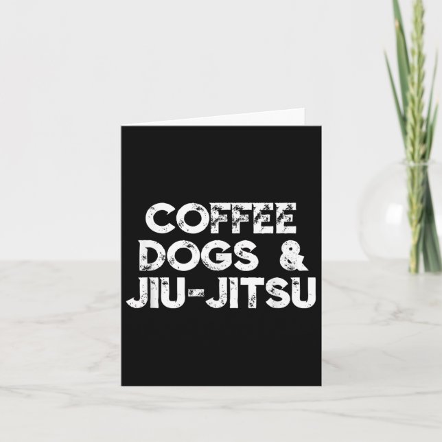 Carte Chiens de café Jiu Jitsu Inspirant Motivation F (Devant)