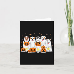 Carte Chiens de femmes fantômes chiens mignons déguisés