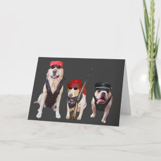 Carte Chiens de motards amusants/Lab Anniversaire