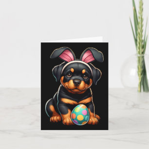 Carte Chiens de Pâques Rottweiler Animaux Amateurs Oeufs