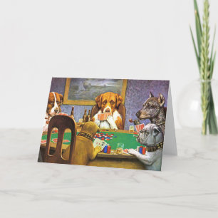 Carte Chiens Jouer Poker Un Ami Dans Le Besoin