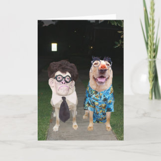 Carte Chiens/laboratoires amusants comme humains à Hallo