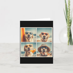 Carte Chiens Labrador Mignons avec des Lunettes de Solei