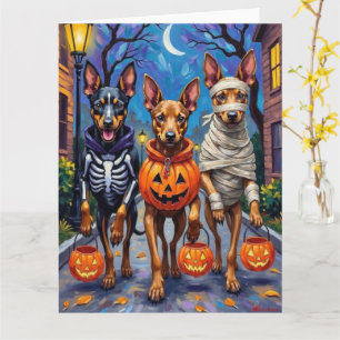 Carte Chiens Malinois Belges Trick-or-Treating Halloween