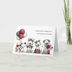 Carte Chiens Mignons Qui Pensent À Vous Encouragement Am