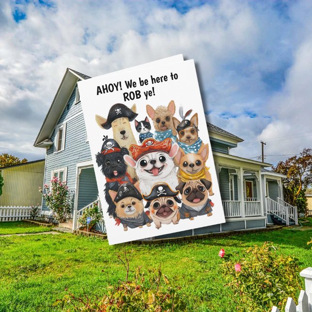 Carte Chiens pirates Message d'anniversaire - Années de  (Créateur téléchargé)