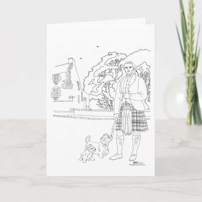 Carte Chiens Westie Highlander du Château Burleigh (Devant)