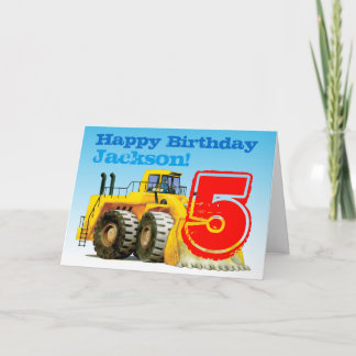 Carte Chiffre de construction personnalisée pour enfants