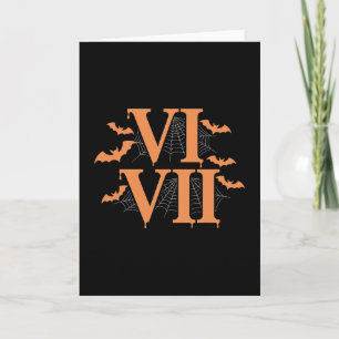 Carte Chiffres romains Vi Vii 67 Mème Gen Alpha Hallowee