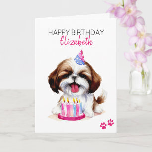 Carte Chih Tzu Chien Personnalisé Joyeux Anniversaire