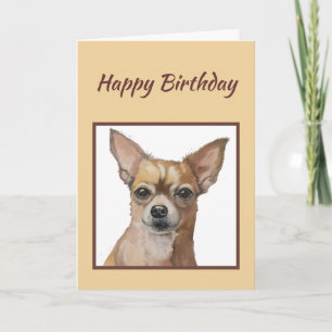 Carte Chihuahua Chien Drôle Anniversaire Général Mignon