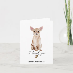 Carte Chihuahua Chien Maman Chiots Animaux Patte Anniver