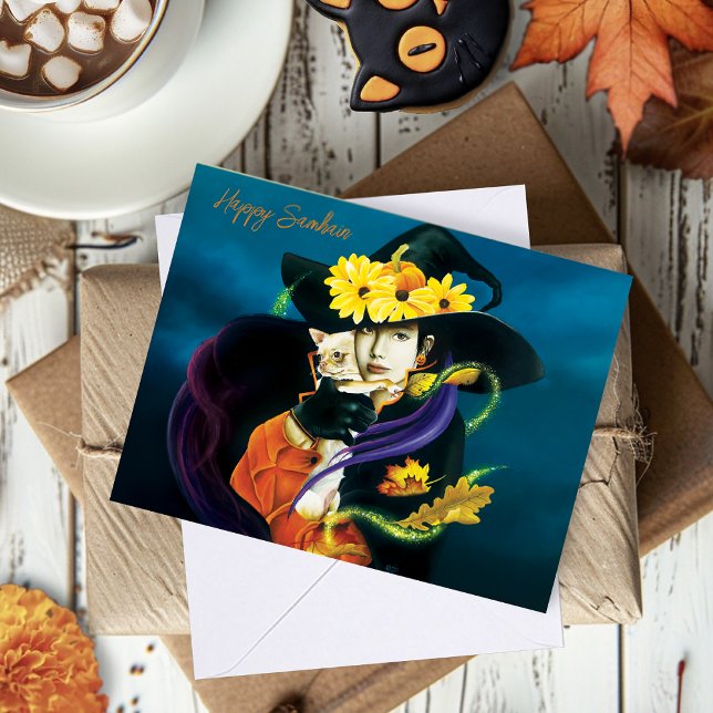 Carte Chihuahua Chien sorcière Halloween (Créateur téléchargé)