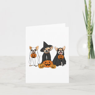 Carte Chihuahua Chiens Amateurs de sorcière fantôme mama