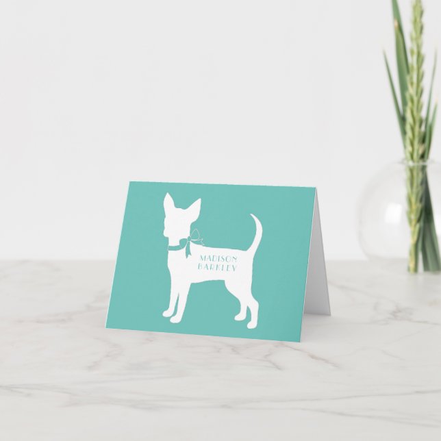 Carte Chihuahua Chig Puppy Note Card (Devant)