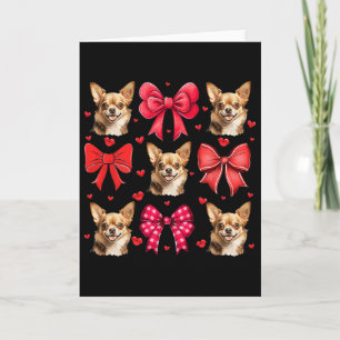 Carte Chihuahua Coquette Arc Chien Amoureux Maman Chien 