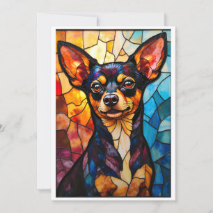 Carte Chihuahua de style vitrail