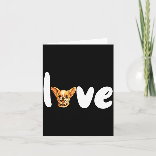 Carte Chihuahua Dog Love For Valentines Day  (Devant)