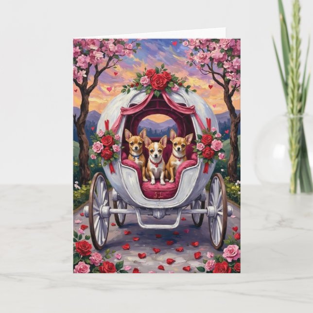 Carte Chihuahua Fête de la Saint-Valentin (Devant)