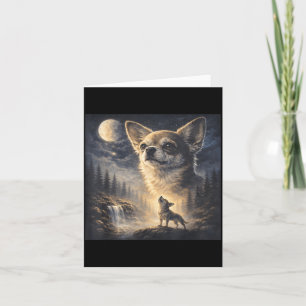 Carte Chihuahua Hurle à la Lune Chihuahua Maman Drôle