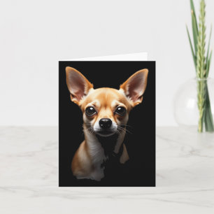 Carte Chihuahua noir Chihuahua visage Chihuahua