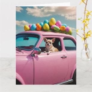 Carte Chihuahua Oeufs de Pâques