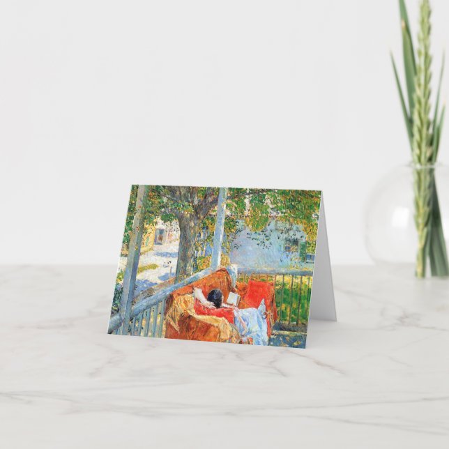 Carte Childe Hassam - Canapé et véranda à Cos Cob (Devant)