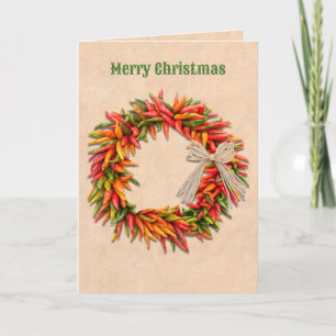 Carte Chili du sud-ouest Ristra Wreath Noël