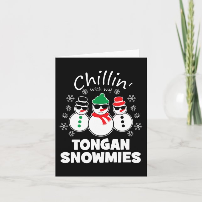 Carte Chillat Avec Mes Neiges Tongan Fun Noël (Devant)