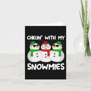 Carte Chillère de Noël Snowman Avec Mes Neiges Gi moche