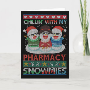 Carte Chillin' Avec Mes Snowmies Pharmacie Technicien en