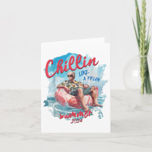 Carte Chillin Comme Un Felon Drôle Trump Chemise Été Tru