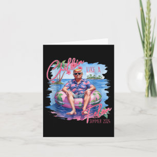 Carte Chillin Comme Un Felon Summer Républicain Pro Trum