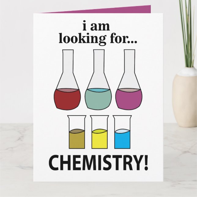 Carte Chimie Drôle Je Cherche Chimie (Devant)