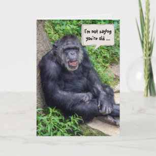 Cartes Humour Drole D Singe D Anniversaire Zazzle Fr