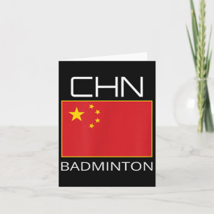 Carte Chine Badminton Équipe Ventilateur Cadeau Athlète