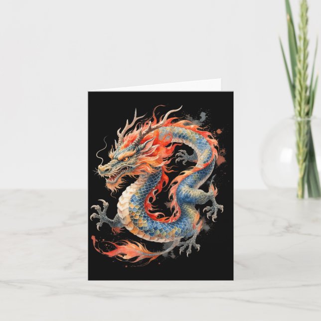Carte Chinese Dragon Asian Mythology Zodiac  (Devant)