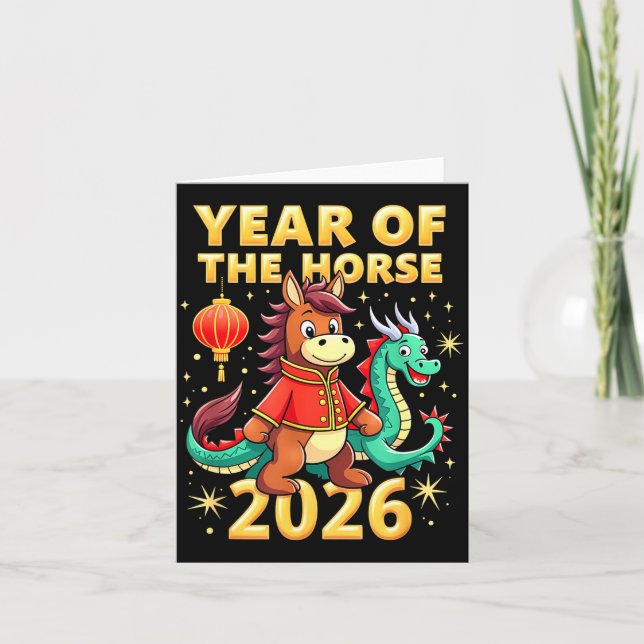 Carte Chinese New Year 2026 Year Of The Horse  (Devant)