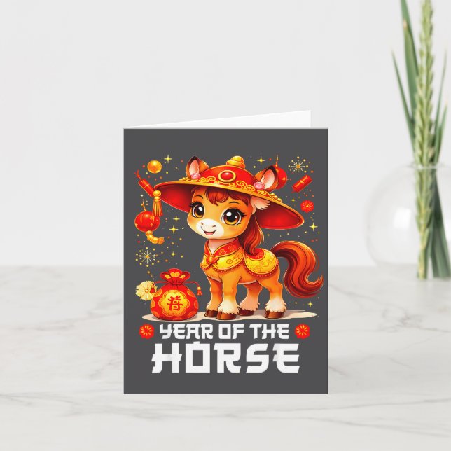 Carte Chinese New Year 2026 Year Of The Horse  (Devant)
