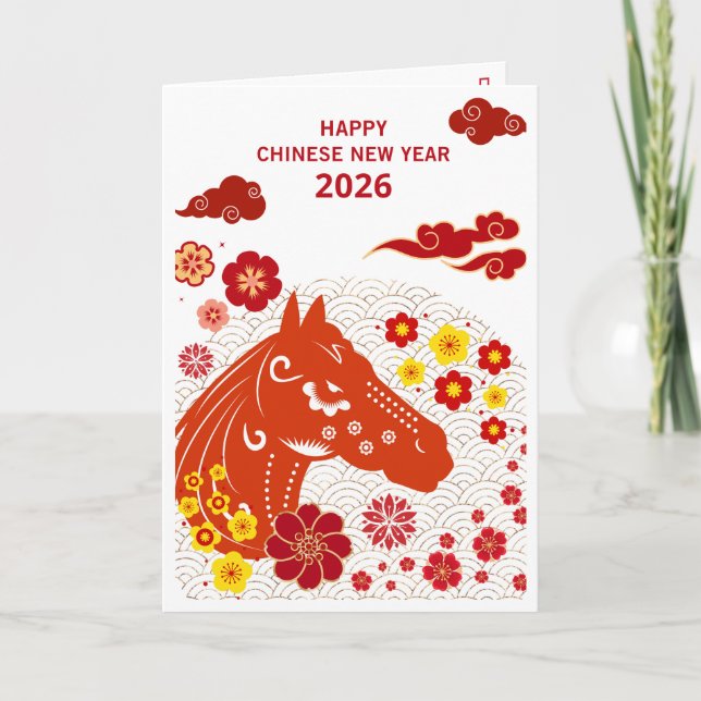 Carte Chinese New year of the Horse 2026 (Devant)
