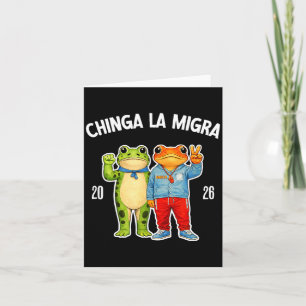 Carte Chinga la migra graphique de protestation drôle de